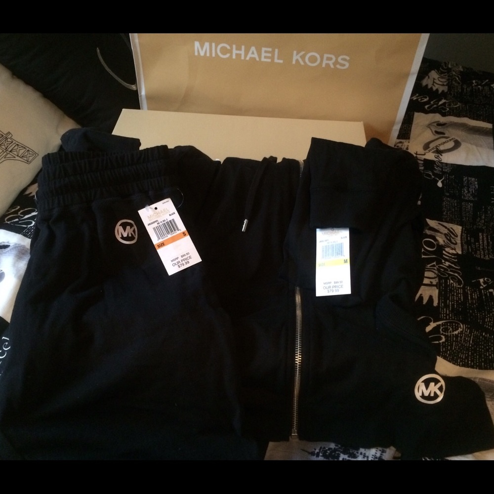 Michael Kors Black Cotton Sweatsuit